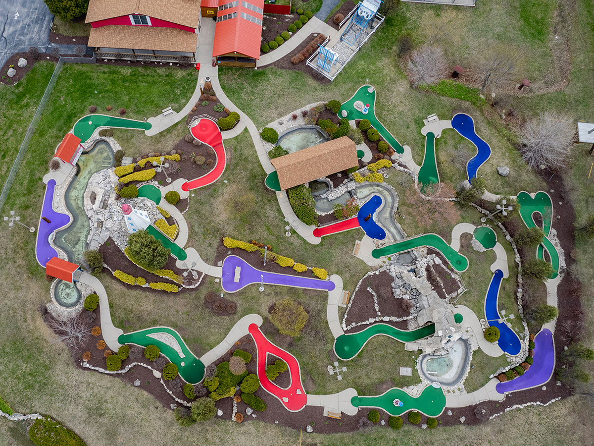 Egg Harbor Fun Park Mini Golf drone view photo